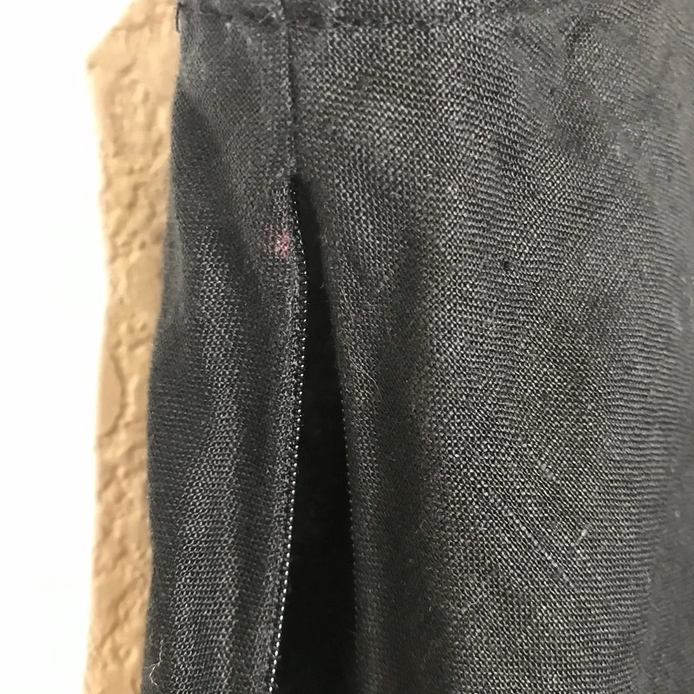 Edward black sleeveless linen floral top medium - Picture 12 of 12